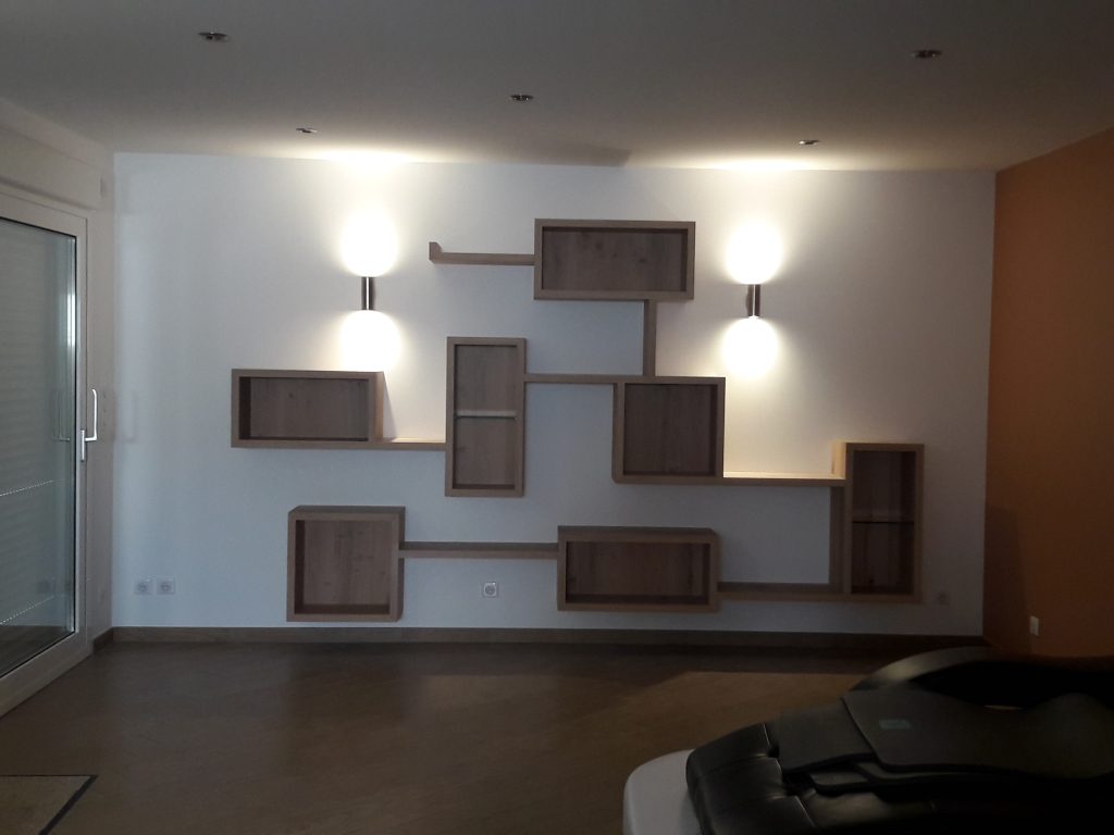 Meuble suspendu meuble étagère en bois sur-mesure meximieux