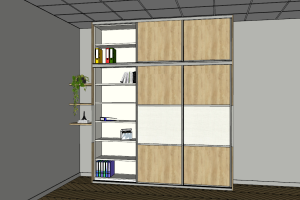 Placard à portes coulissantes_3D
