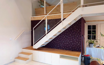Agencement sous-escalier sur-mesure à Misérieux – 01600